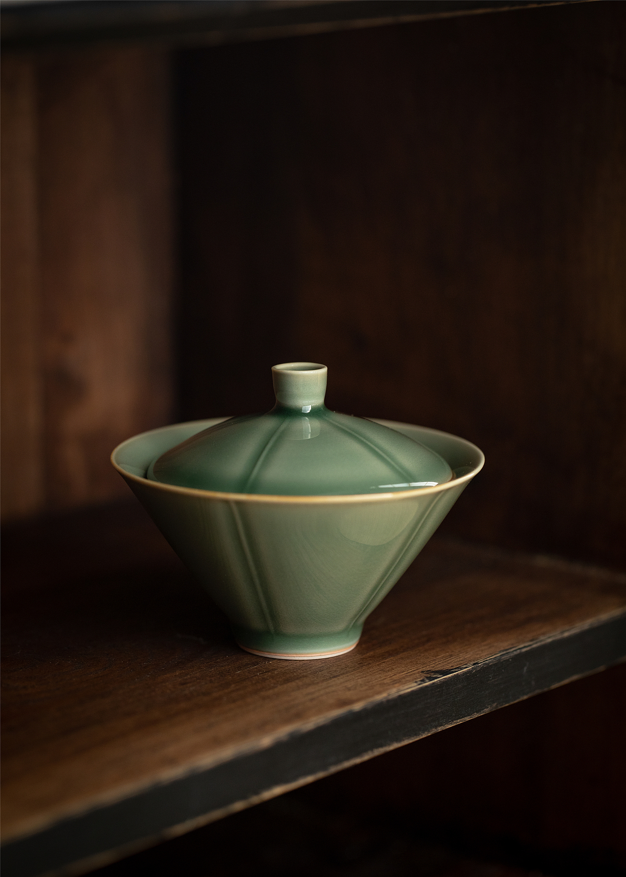 青瓷盖碗/越窑青瓷茶具