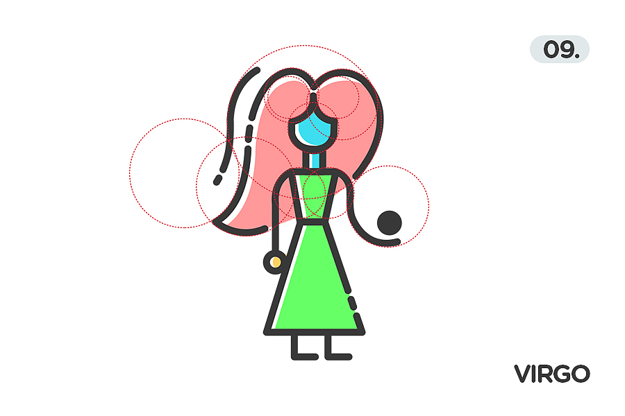 十二星座图标设计