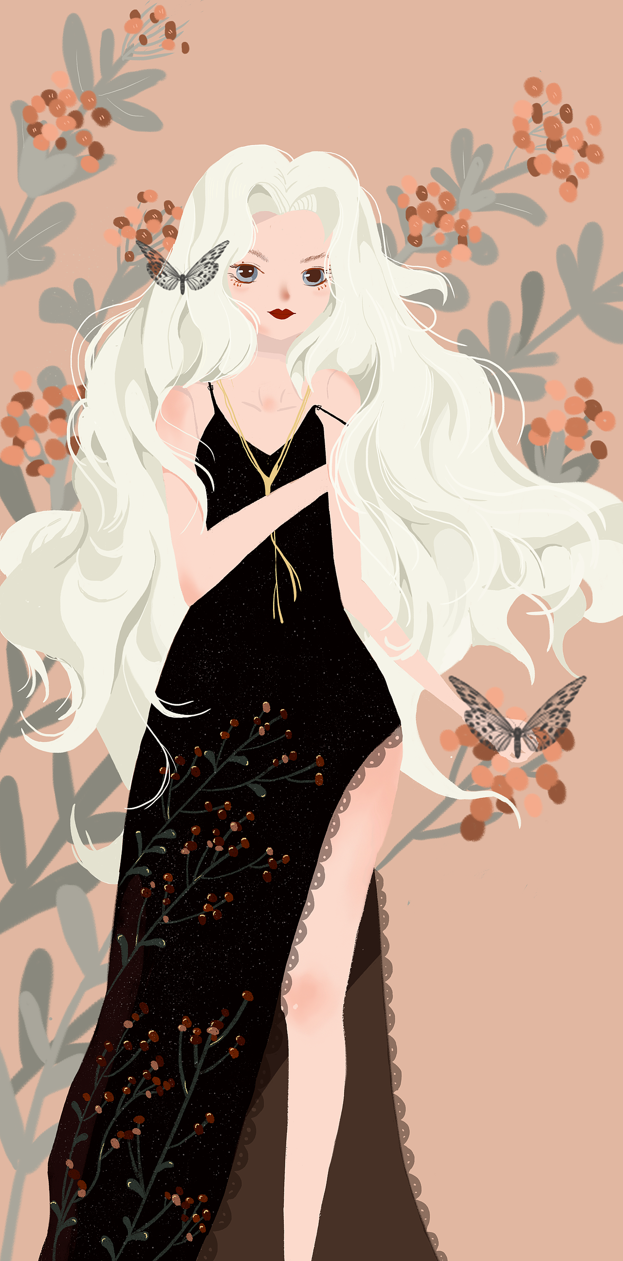 个性插画女孩-3