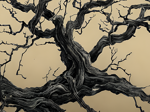 #站酷梦笔#枯藤老树昏鸦，水墨画,国画