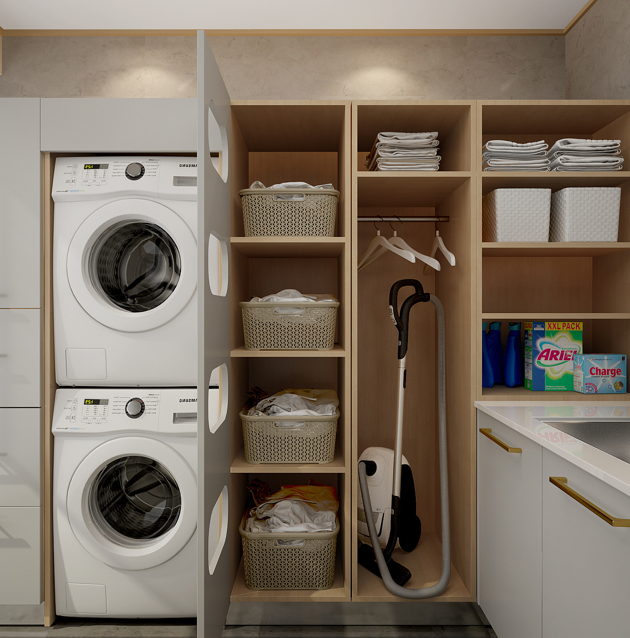这套90平居室的隐藏式冰箱设计，提升100%颜值|空间|室内设计|卡普空间设计 - 原创作品 - 站酷 (ZCOOL)