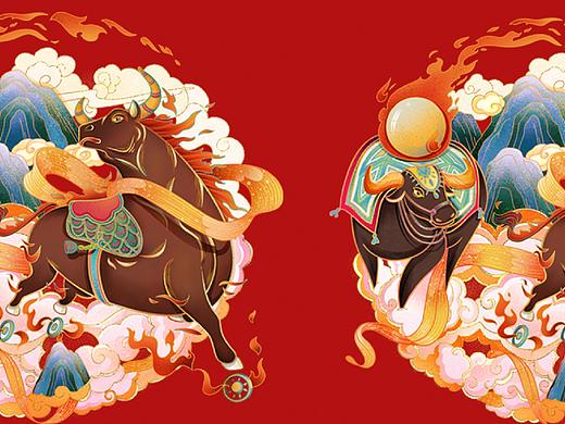 牛年包装&新年插画