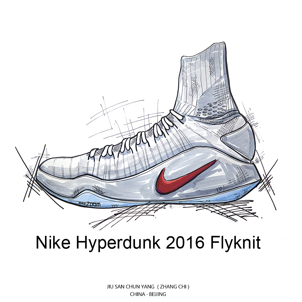 我用100小时画出了nikehyperdunk十年