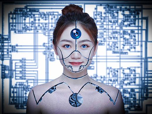 美女机器人（个人主页-ZMzU3NTAyOTY=） - 海报 - 站酷设计师小淘气000原创素材 - 站酷ZCOOL