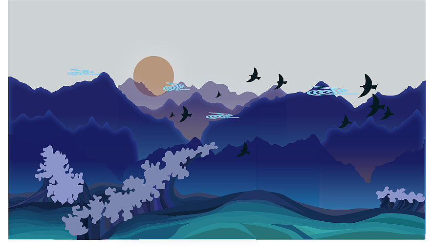 山|插画|商业插画|海水中的淡水鱼 - 原创作品 - 站酷 (zcool)