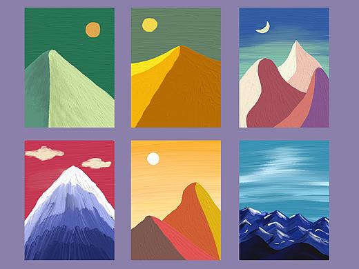 扁平色彩装饰画