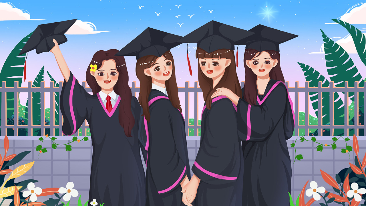 毕业季毕业旅行毕业照|插画|商业插画|z77992165 - 原创作品 - 站酷