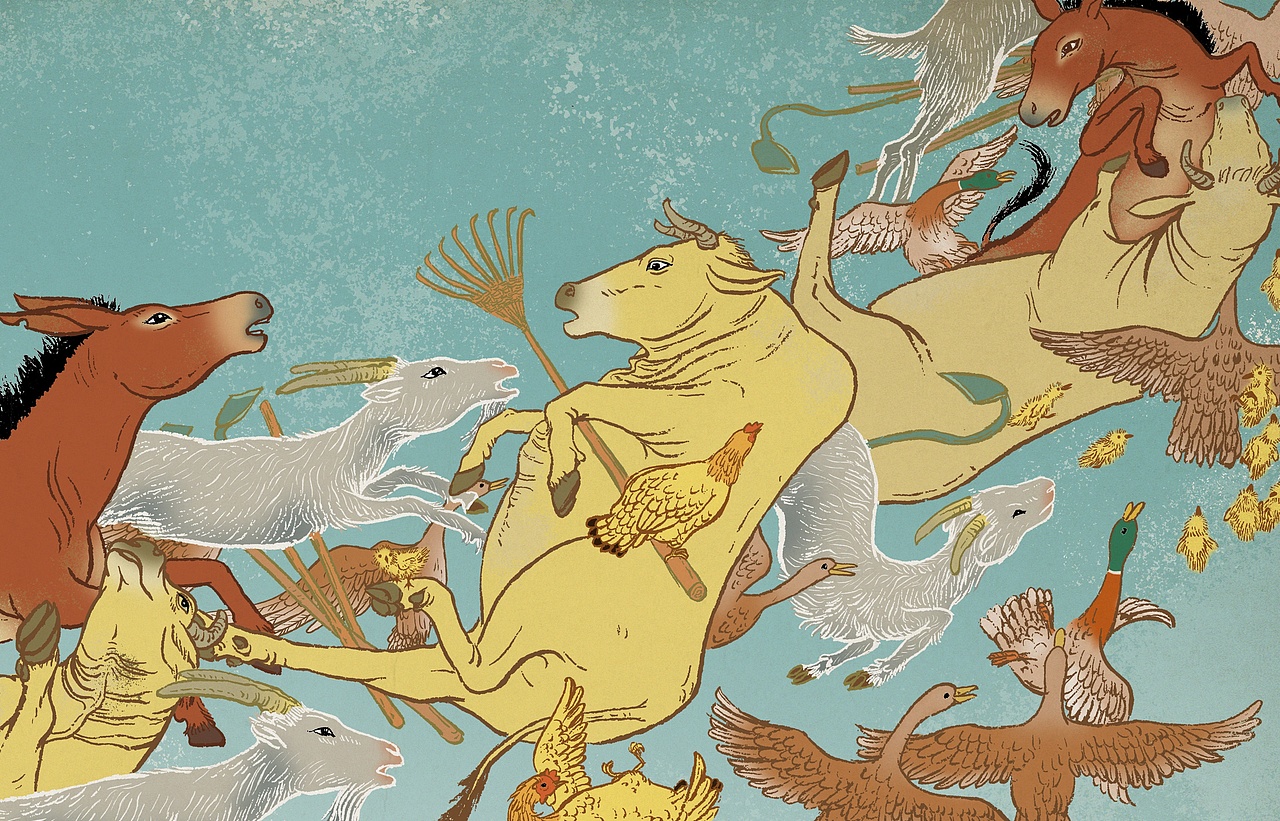 《神笔马良》插画习作节选