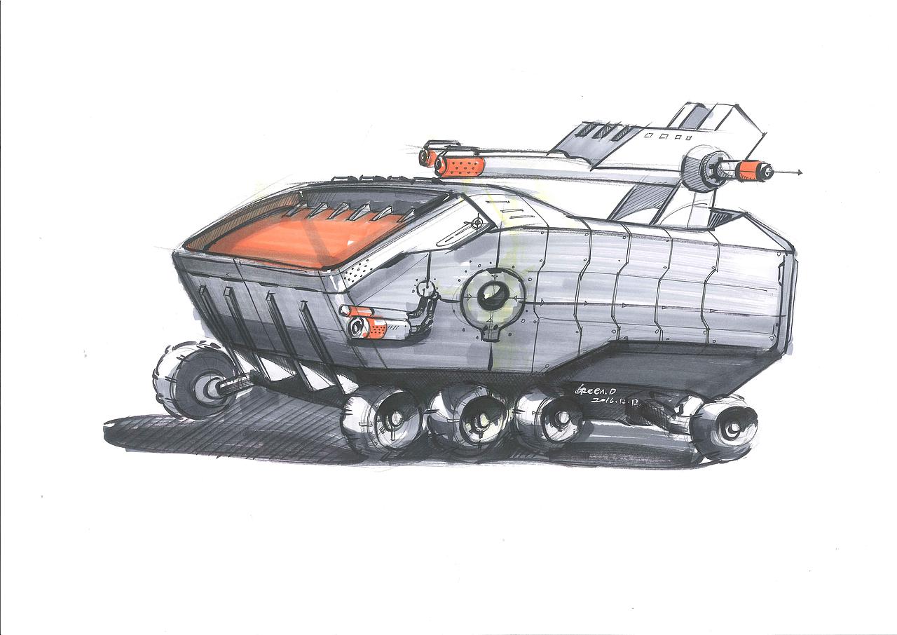 工业设计手绘汽车系列（图ZOTc4OTkzNjQ=） - 其他工业/产品 - 站酷设计师享耳睿GReen原创素材 - 站酷ZCOOL