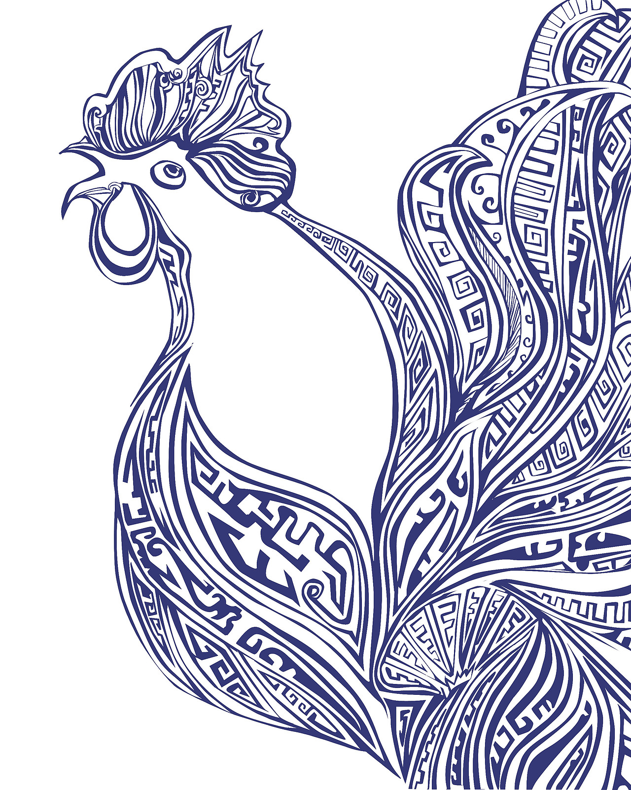 鼎元素动物插画