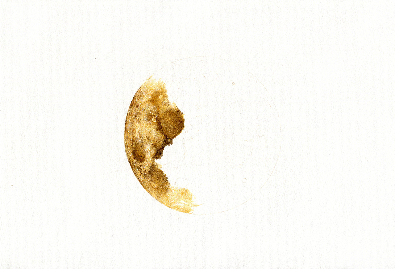 彩铅插画—月亮