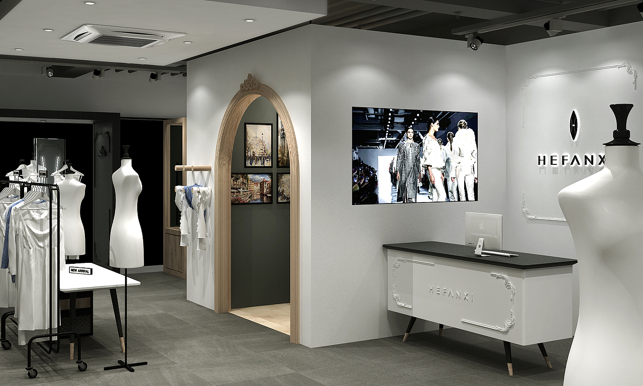 HEFANXI 品牌女装店设计（图ZMjAzMTE1MTgw） - 展陈设计 - 站酷设计师wayue原创素材 - 站酷ZCOOL