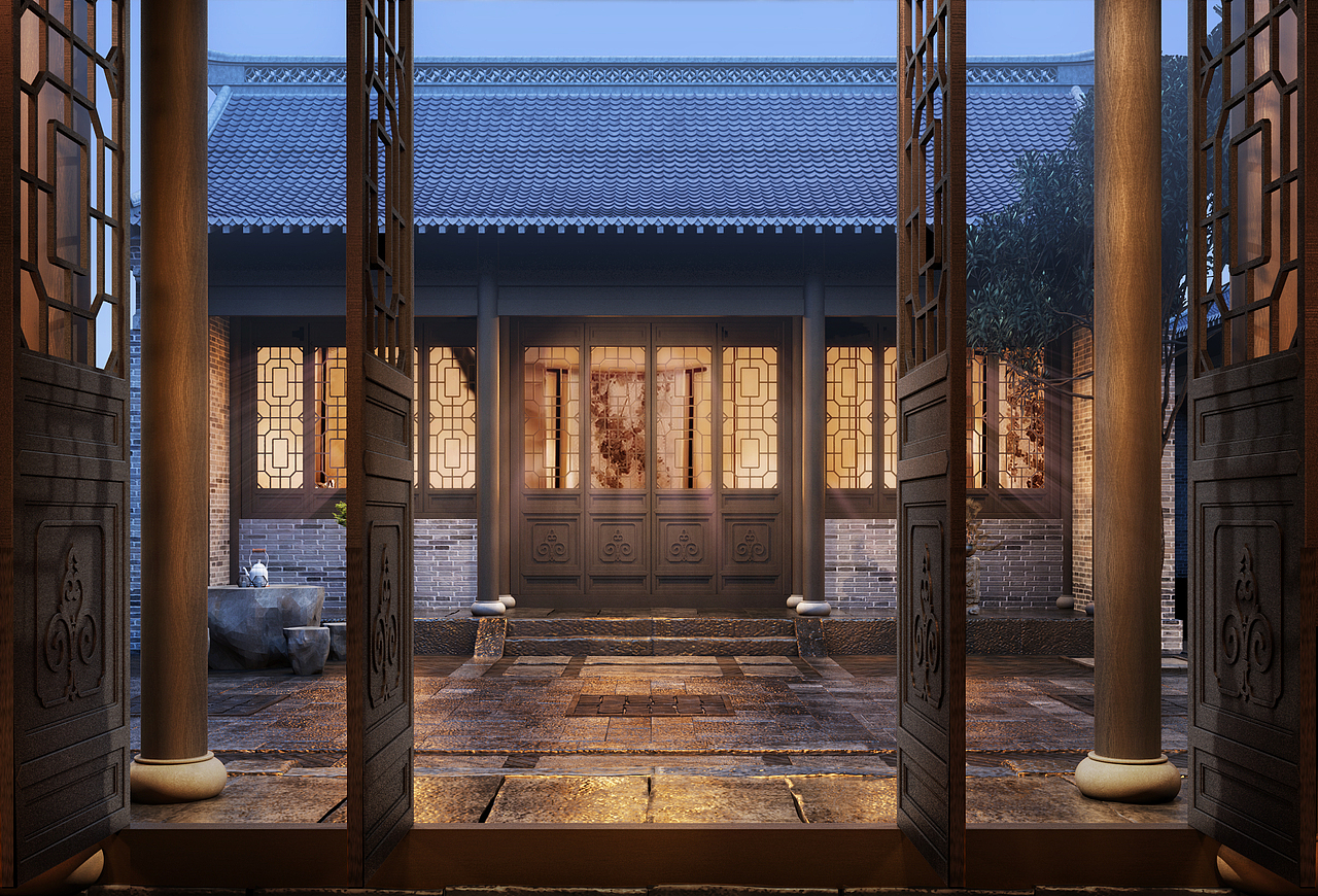 四合院|空间|家装设计|广州大敏一麻将团_原创作品-站酷(zcool)