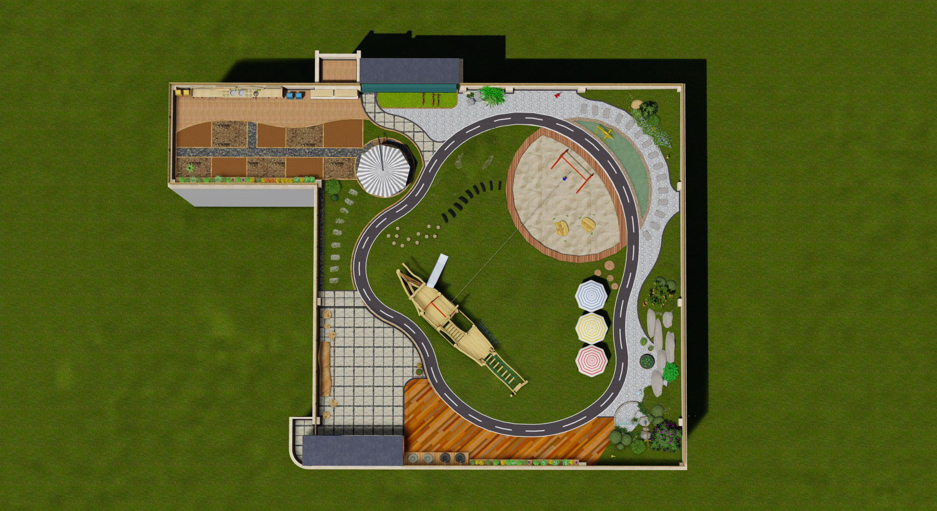 幼儿园屋顶平台