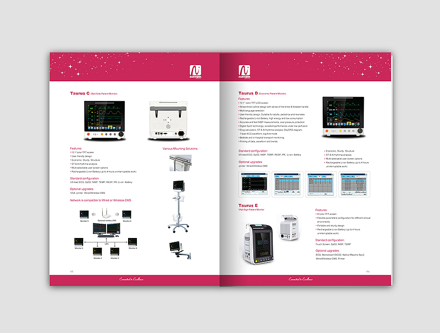 外销画册设计/监护仪/医疗设备产品画册----平面设计师/品牌设计师/葛军（图ZNzY3MDQzODQ=） - 书籍/画册 - 站酷设计师葛军原创素材 - 站酷ZCOOL