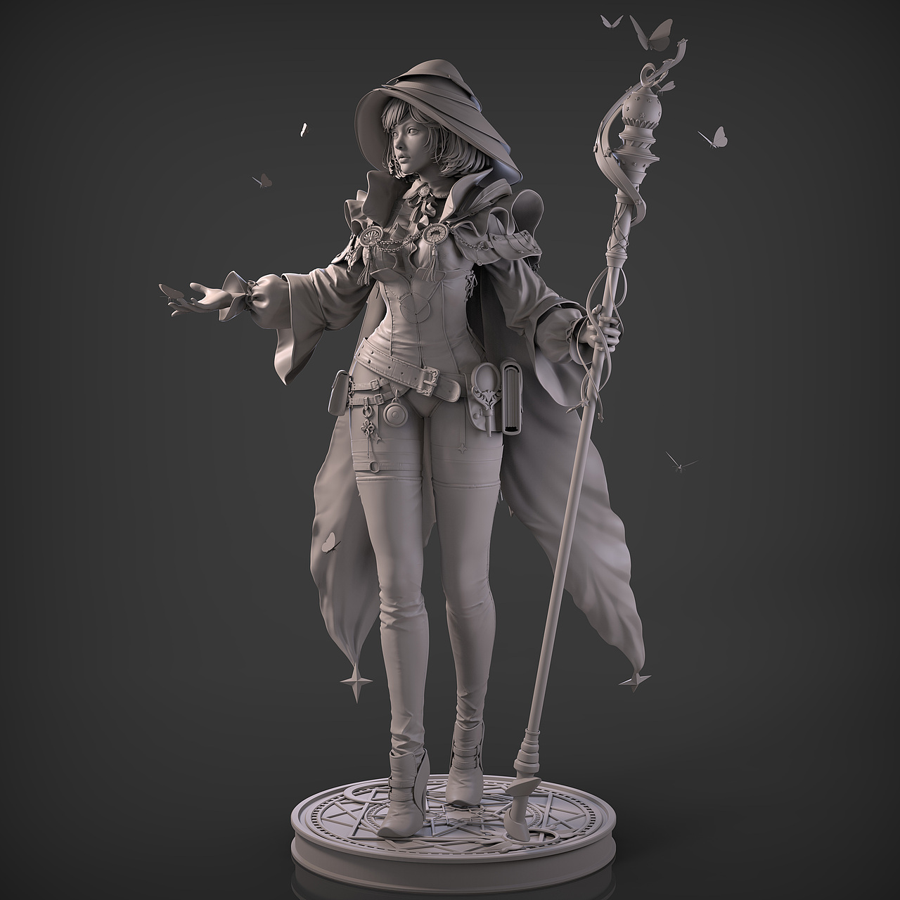 魔法少女-白模（图ZMTQyNzYyNDc2） - 人物/生物 - 站酷设计师前进兔原创素材 - 站酷ZCOOL