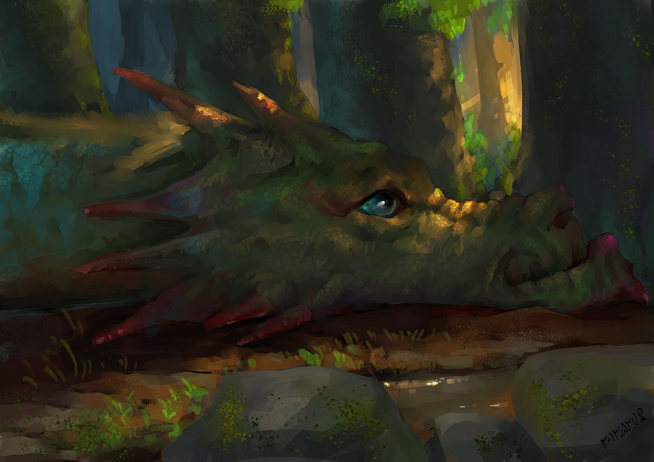 睡龙2（图ZOTc0OTM1Mg==） - 商业插画 - 站酷设计师liuhao6130原创素材 - 站酷ZCOOL