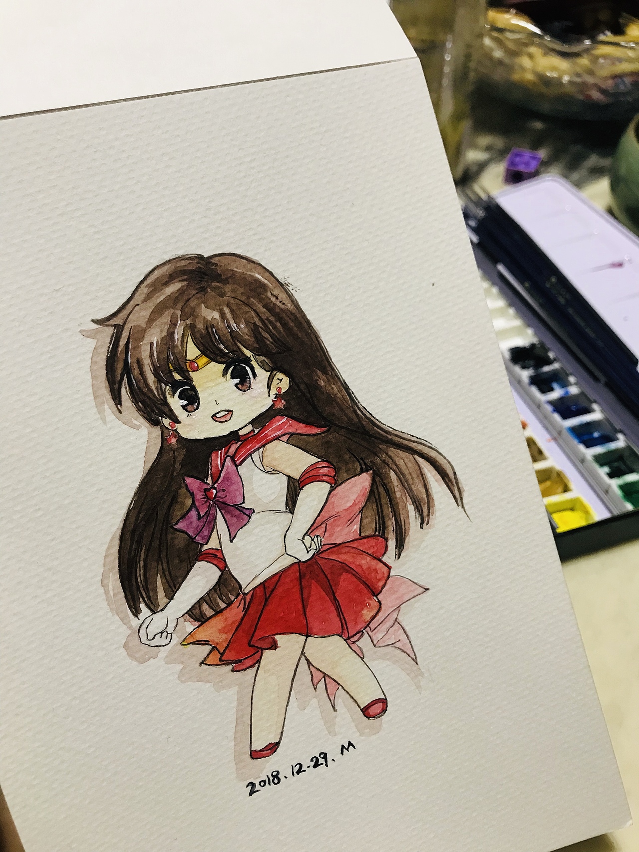 美少女战士【水彩】|纯艺术|绘画|十弋_原创作品-站酷zcool