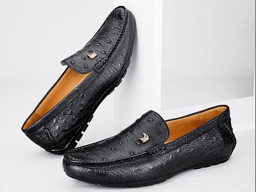 鸵鸟皮男鞋