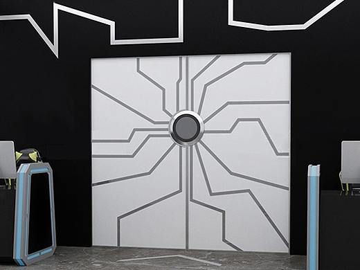 网红门——手掌光感感应移门