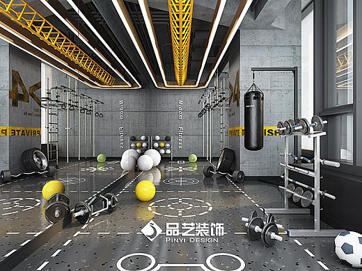 南宁美动健身房装修设计 健身工作室设计
