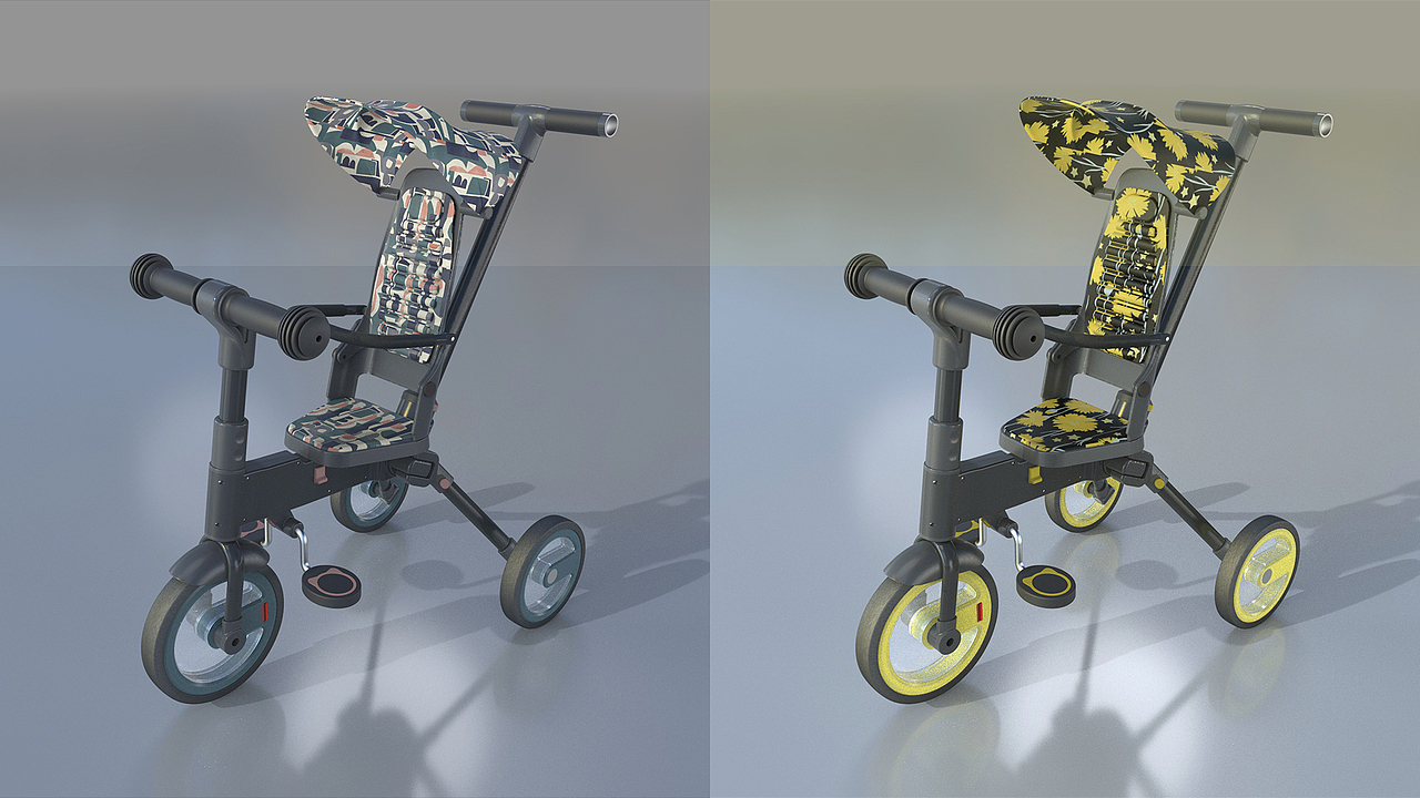 儿童多功能三轮车（图ZMjM4NjQ5NTA0） - 玩具 - 站酷设计师杭州猫谱工业设计原创素材 - 站酷ZCOOL