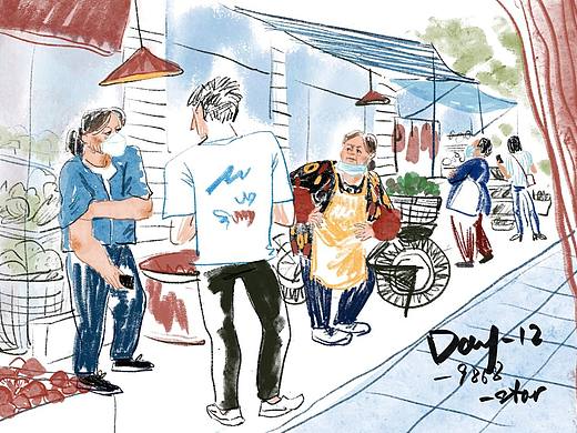 路过菜市场（个人主页-ZNjIyMDAzNjQ=） - 创作习作 - 站酷设计师晓露晨星原创素材 - 站酷ZCOOL