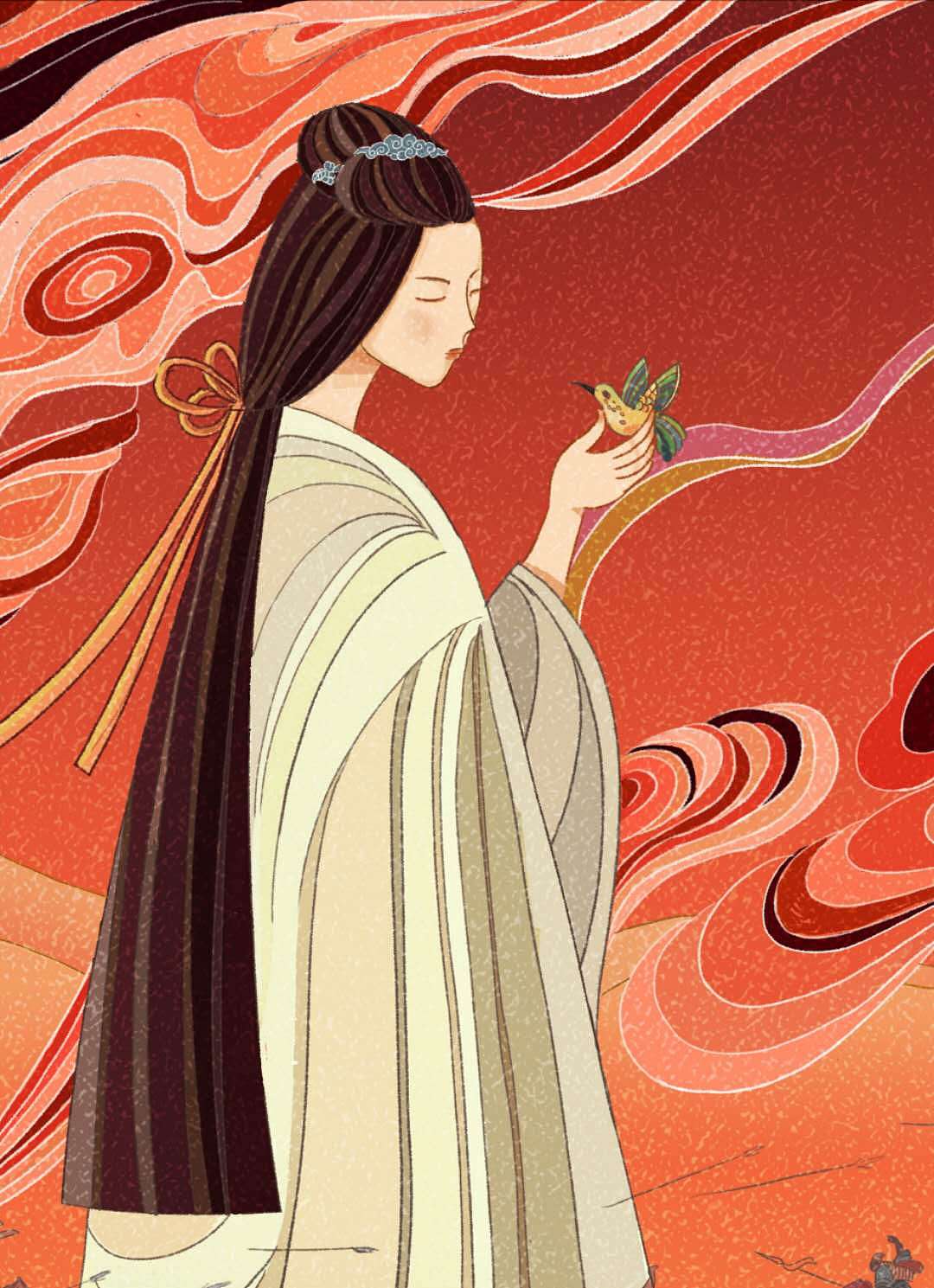 都江堰人物之花蕊夫人|插画|商业插画|米娅蒙蒙 - 原创作品 - 站酷