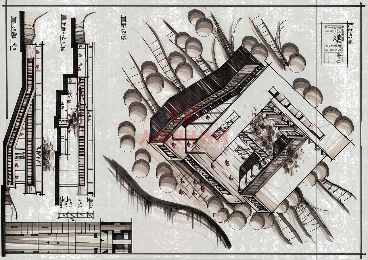 室内快题（图ZMjc5MDU3MDY0） - 其他空间 - 站酷设计师大禹手绘00学长原创素材 - 站酷ZCOOL