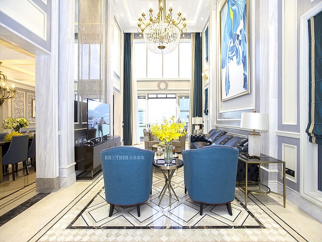 兄弟装饰别墅装修,LD高端专属定制法式轻奢风格作品