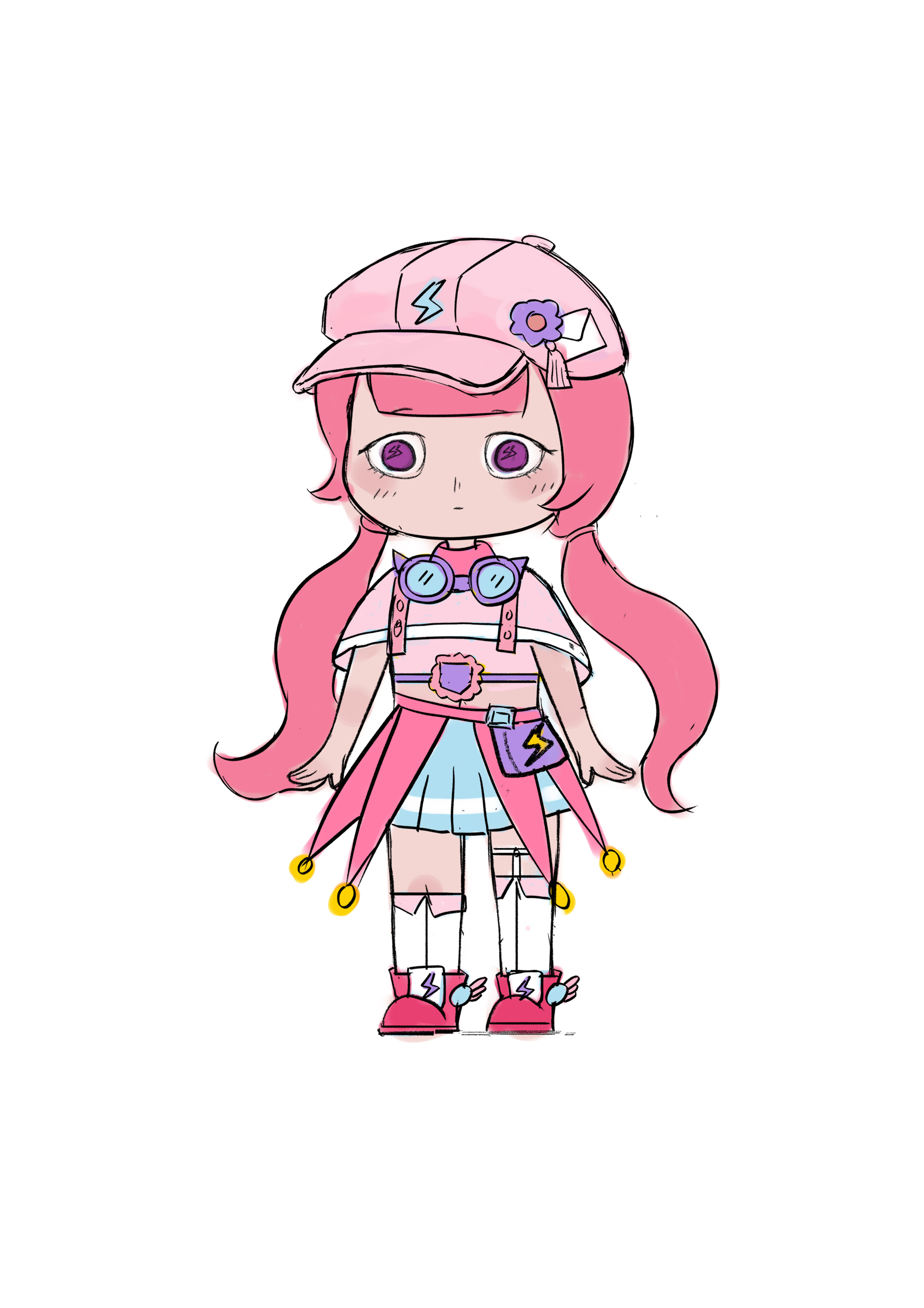 q版手办人物设定少女换装