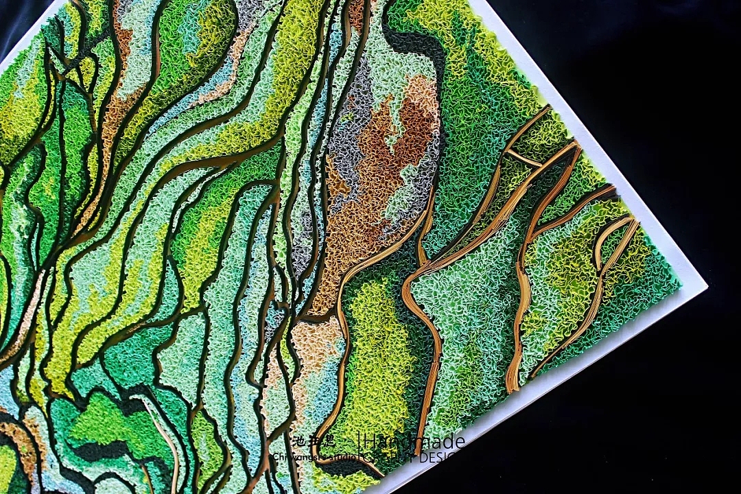 衍纸原创作品：《梯田》（图ZMTYzMzA4Mzcy） - 其他手工艺 - 站酷设计师池王思原创素材 - 站酷ZCOOL