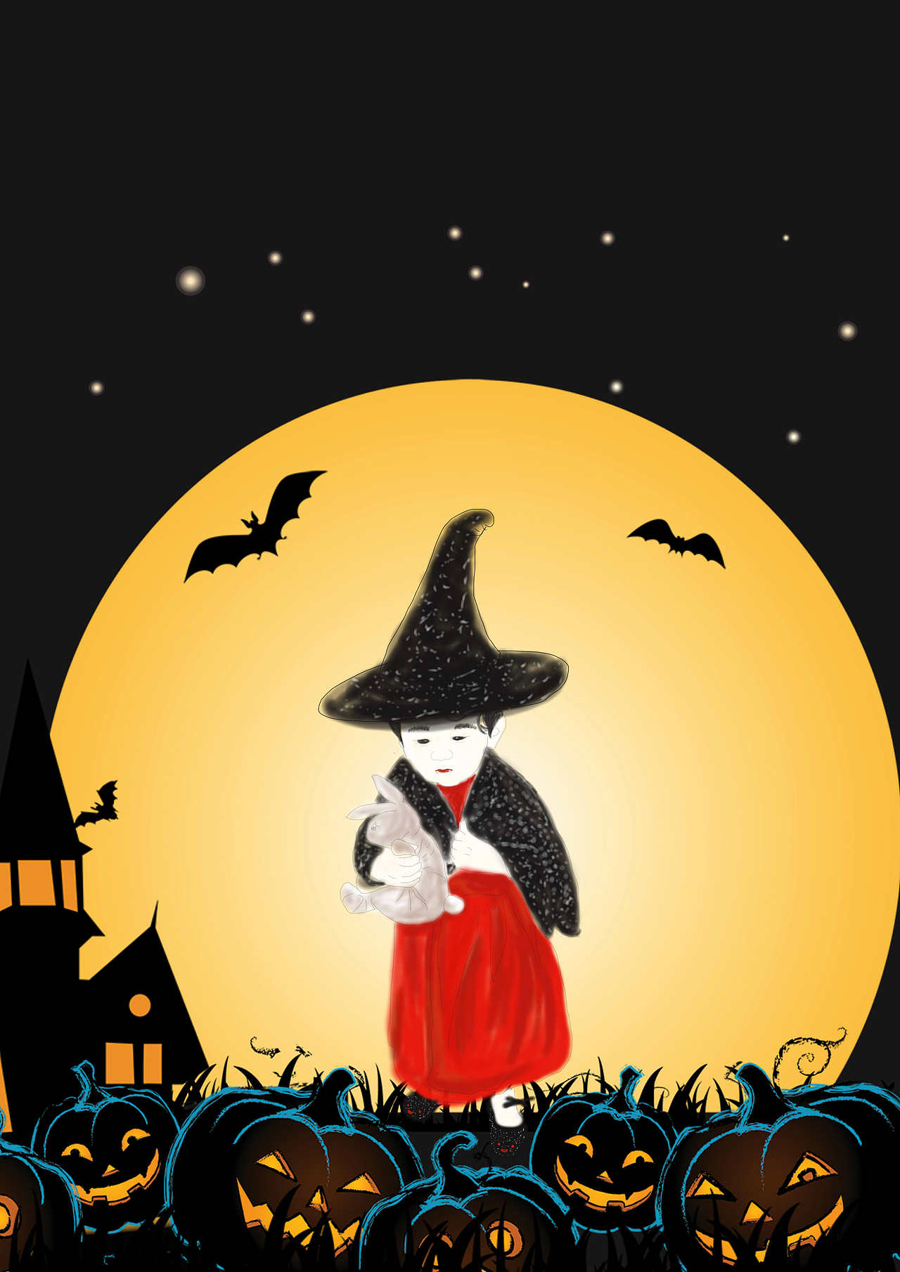 万圣节的小魔女