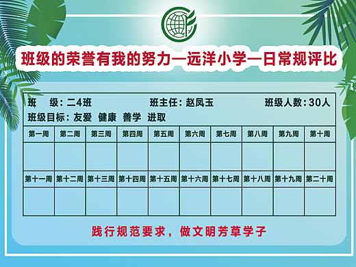 日常评比记录单