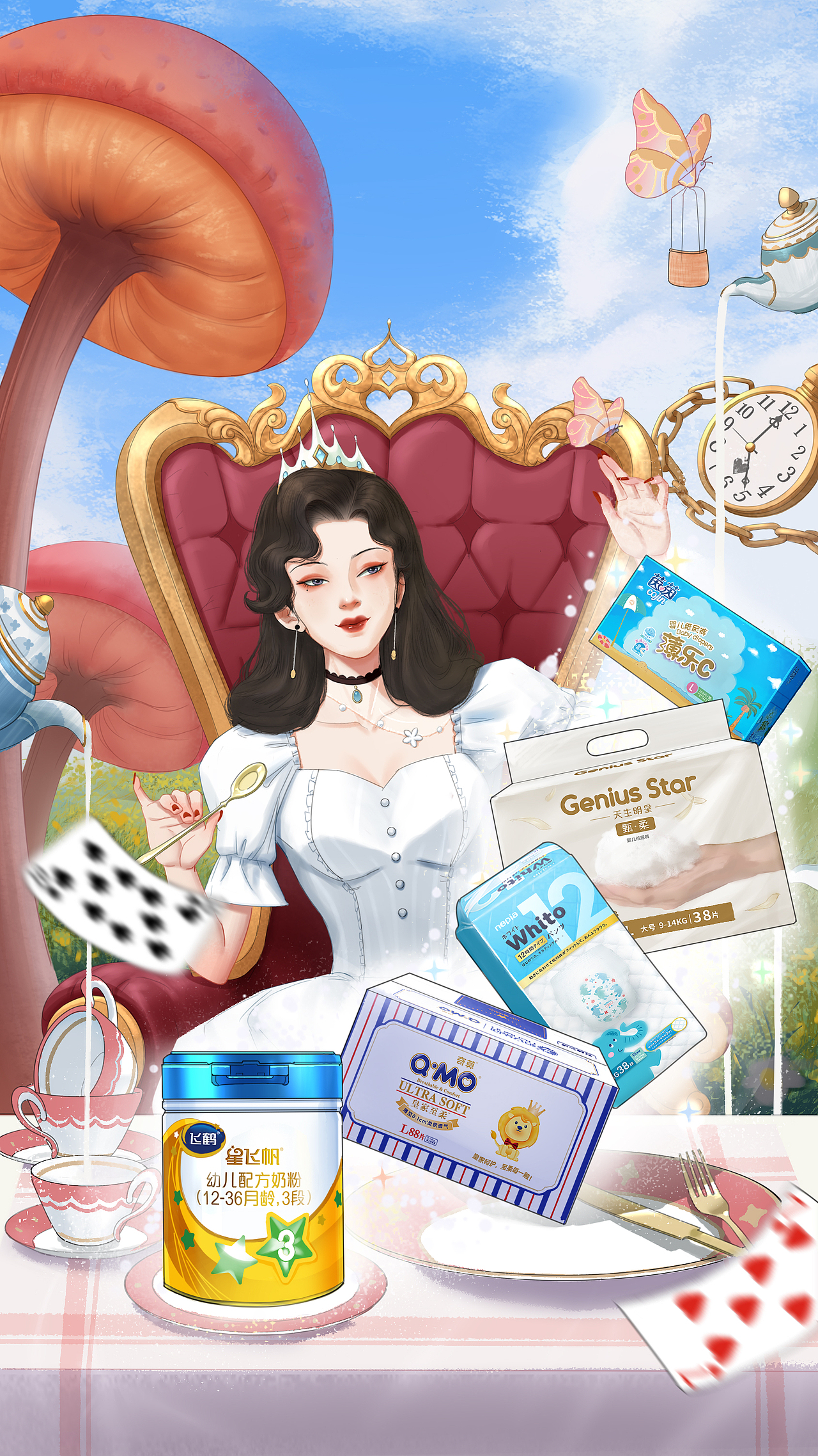 之前与原象为京东母婴合作的一张KV（图ZMjA0OTk1MzY4） - 商业插画 - 站酷设计师惡童製慥soulchan原创素材 - 站酷ZCOOL