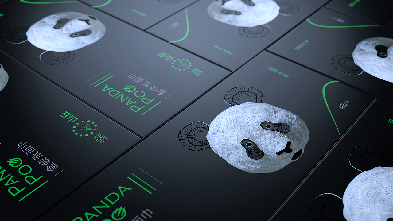 熊猫便便纸PANDA P00-包装渲染