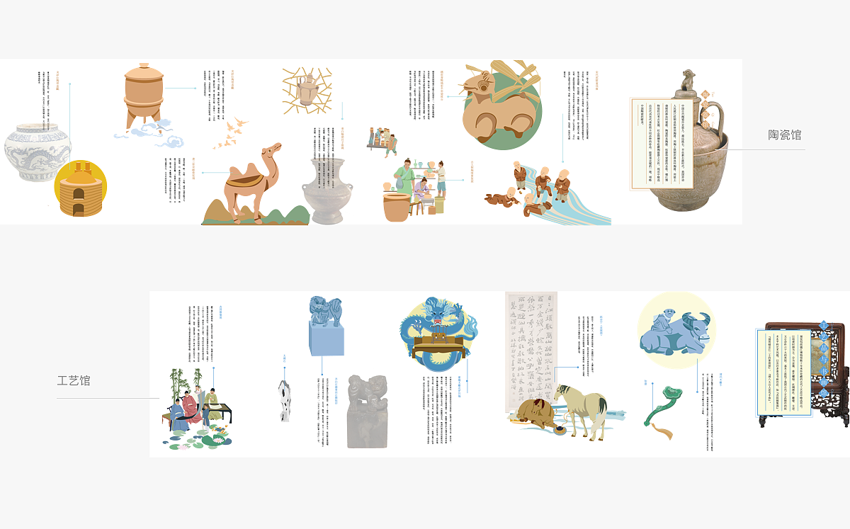 镇江博物馆插画设计（图ZMTMxNjA0MDUy） - 艺术插画 - 站酷设计师鱼桑原创素材 - 站酷ZCOOL