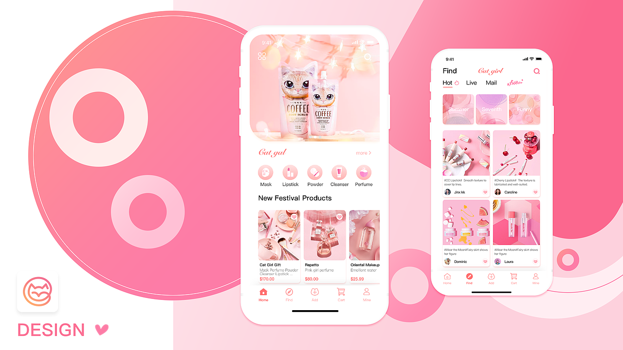 Cat Girl APP 概念设计（图ZMTgzMTY4MjU2） - APP界面 - 站酷设计师我还没吃饱原创素材 - 站酷ZCOOL