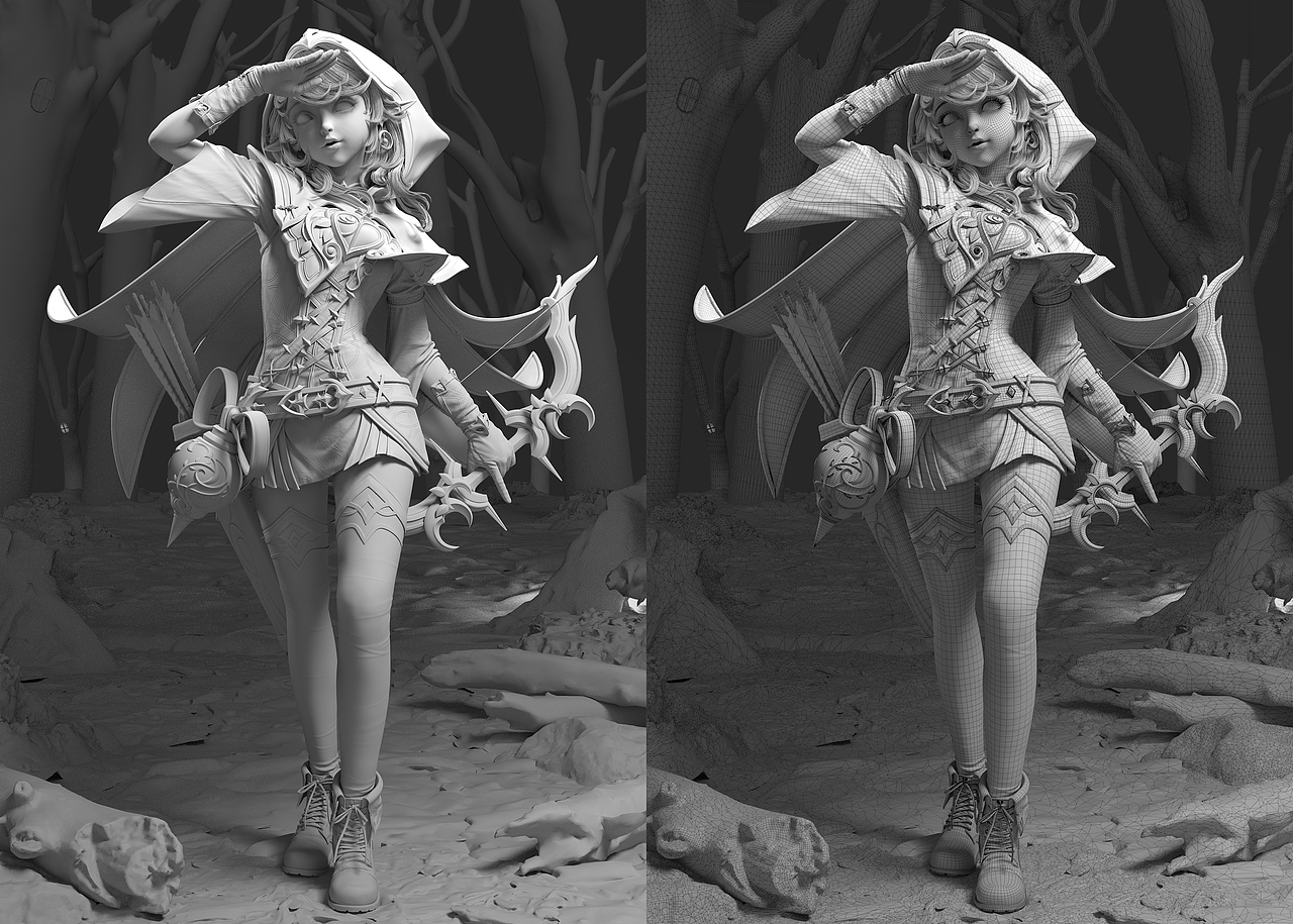 Forest Ranger（圖ZMTg0OTA0MzI0） - 人物/生物 - 站酷設(shè)計師瘋收的季節(jié)原創(chuàng)素材 - 站酷ZCOOL