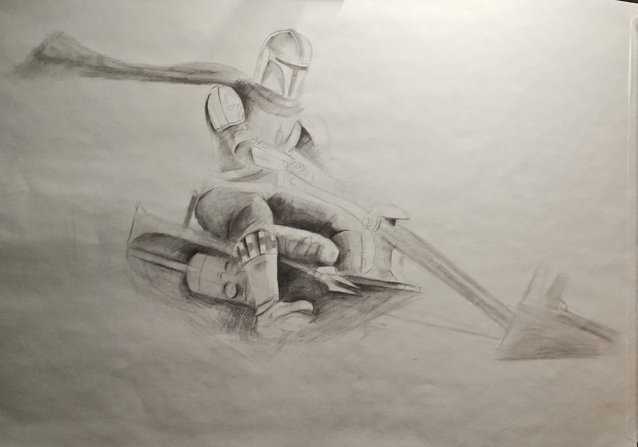 手绘 曼达洛人 素描