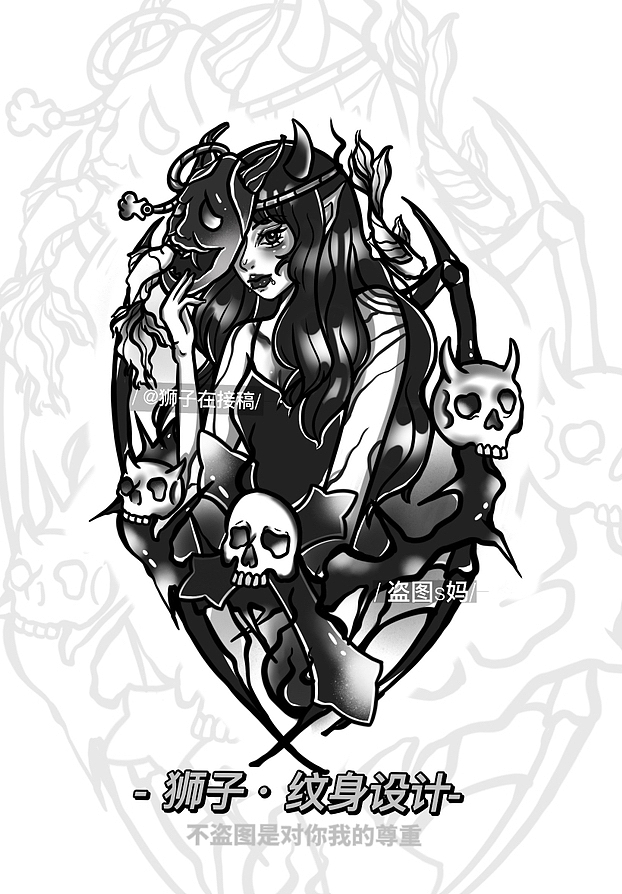 old school黑白旧图修改遮盖纹身设计（图ZMzI5Mzc0MjM2） - 其他 - 站酷设计师狮子在接稿原创素材 - 站酷ZCOOL