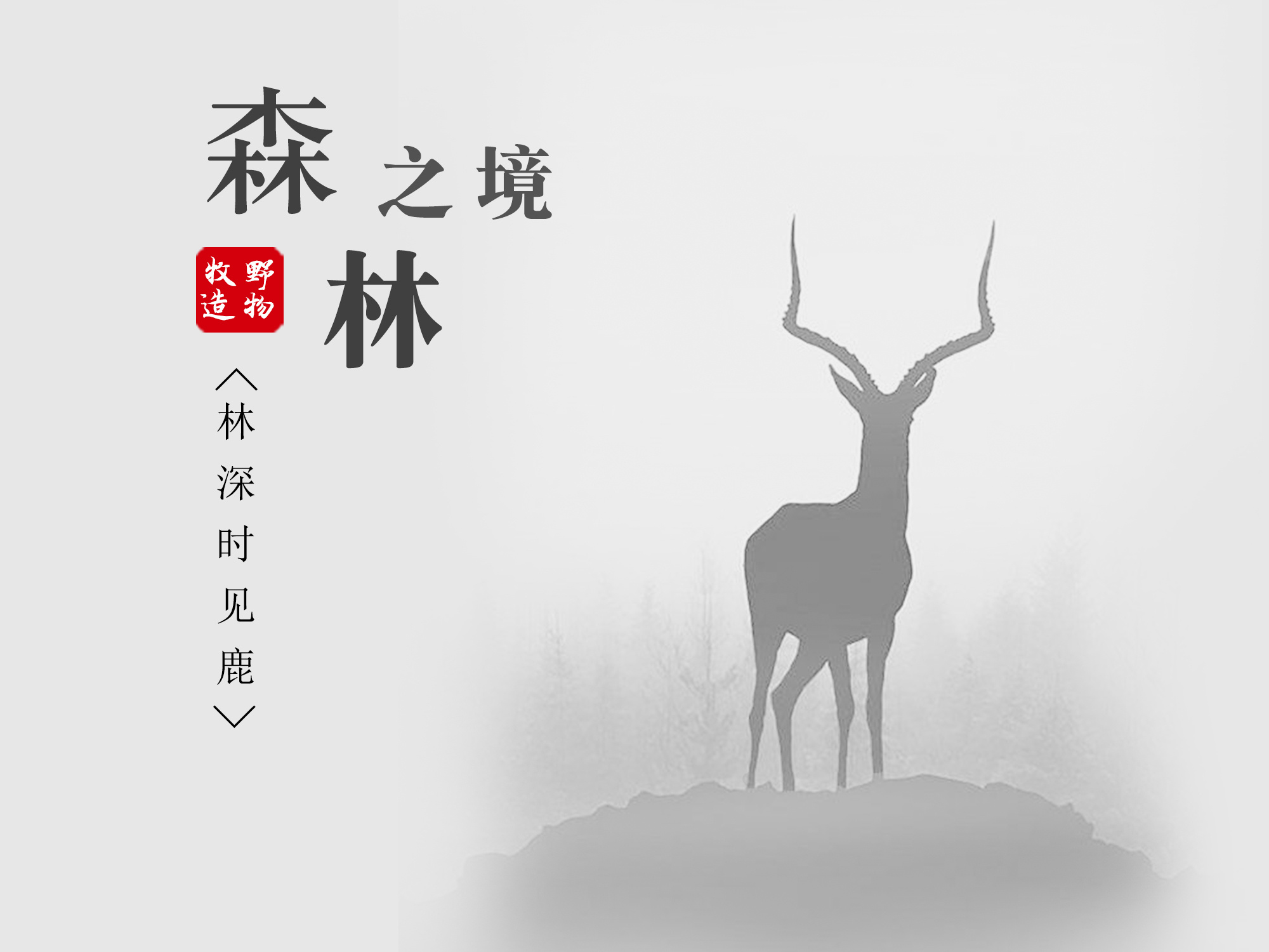 森林之境系列——林深时见鹿|空间|景观设计|一只会画画的熊猫 - 临摹