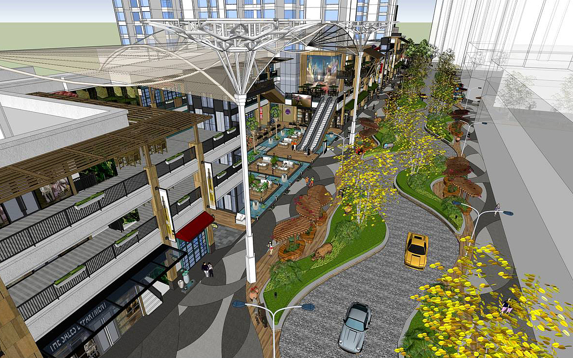 九曲花街商业街规划设计赏析