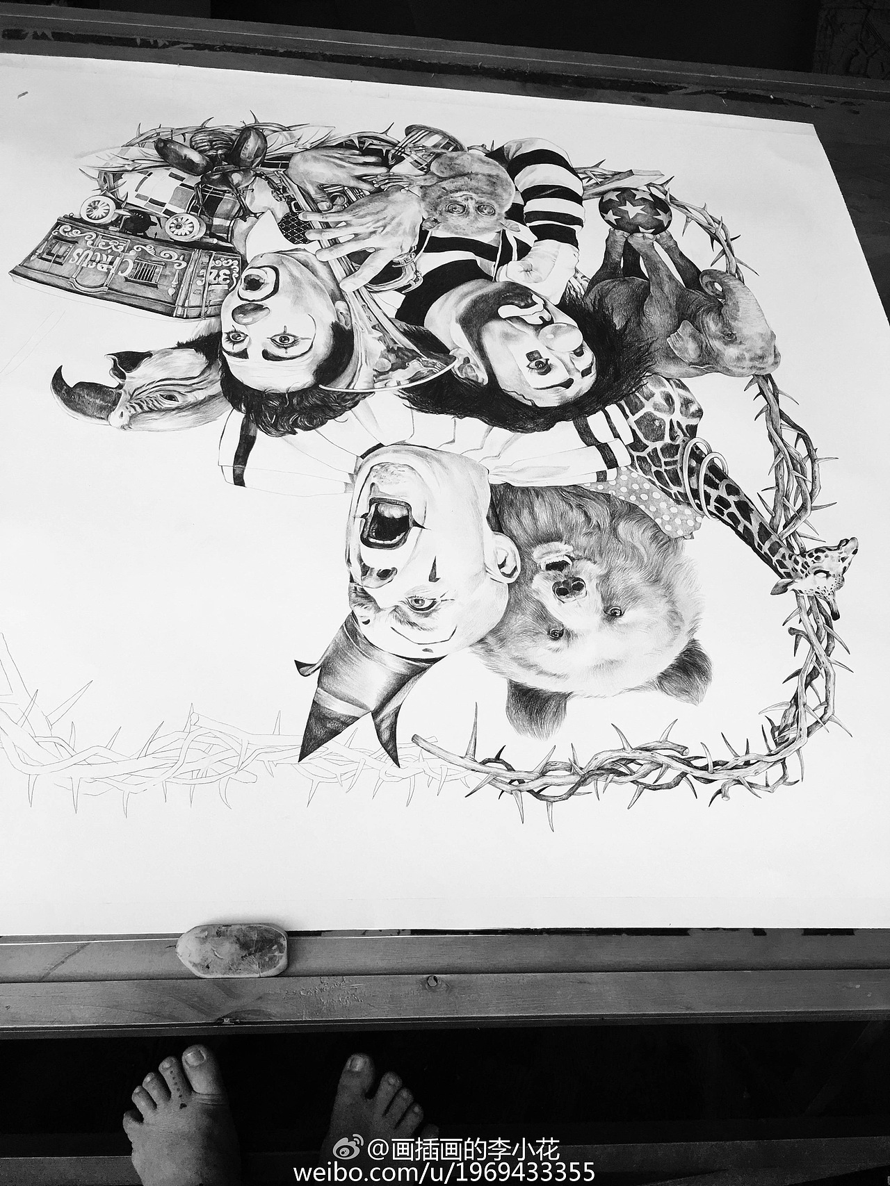 《人生马戏团》-壹（图ZNTA1MDEyMjg=） - 艺术插画 - 站酷设计师画插画的李小花原创素材 - 站酷ZCOOL