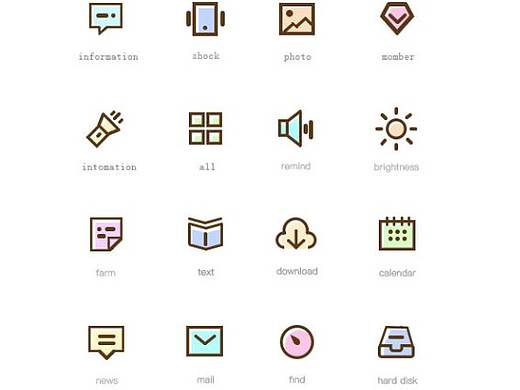 图标（个人主页-ZNTI4MjEzNjg=） - 图案 - 站酷设计师徐豆子原创素材 - 站酷ZCOOL