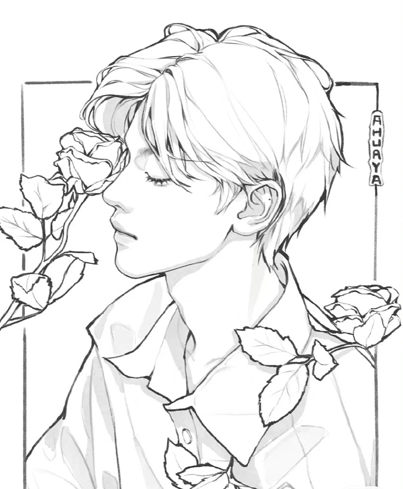 举报收藏分享临摹作品插画艺术插画素材分享现代人物线稿考研手绘女性