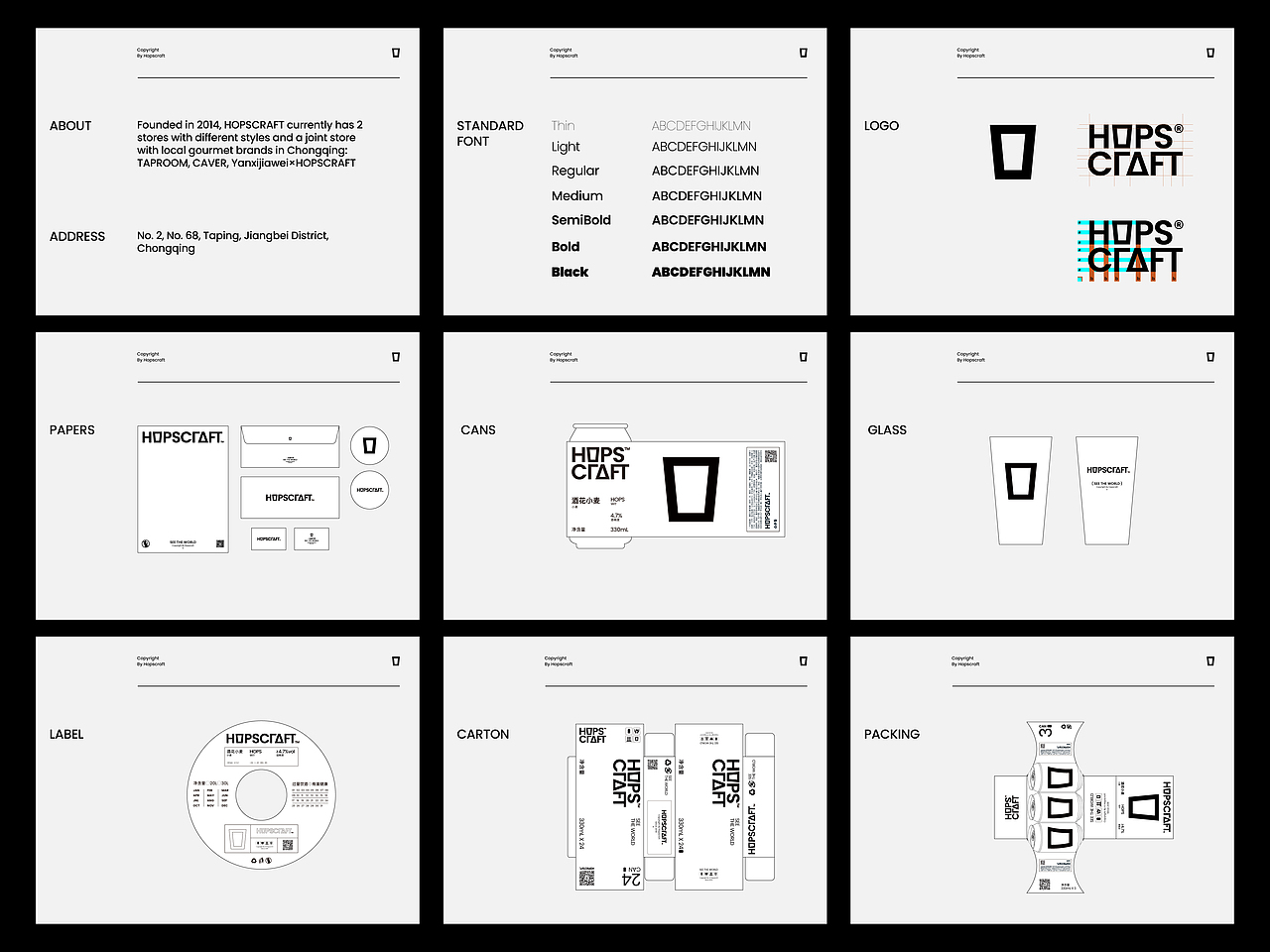 HOPSCRAFT 精酿啤酒品牌 Visual Identity（图ZMzIzOTM5NjY4） - 品牌 - 站酷设计师pigeonstudio原创素材 - 站酷ZCOOL