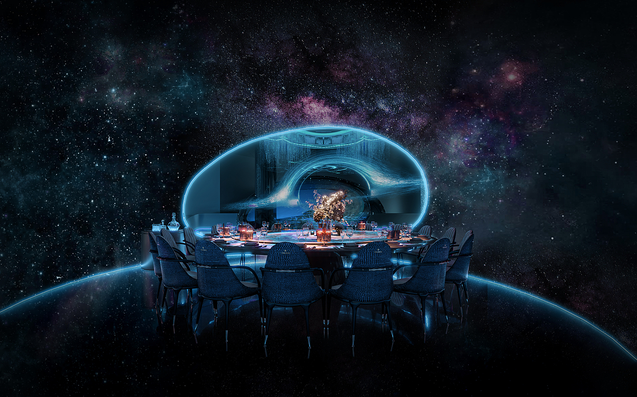 集餐厅、酒吧、卖场一体   视觉表现