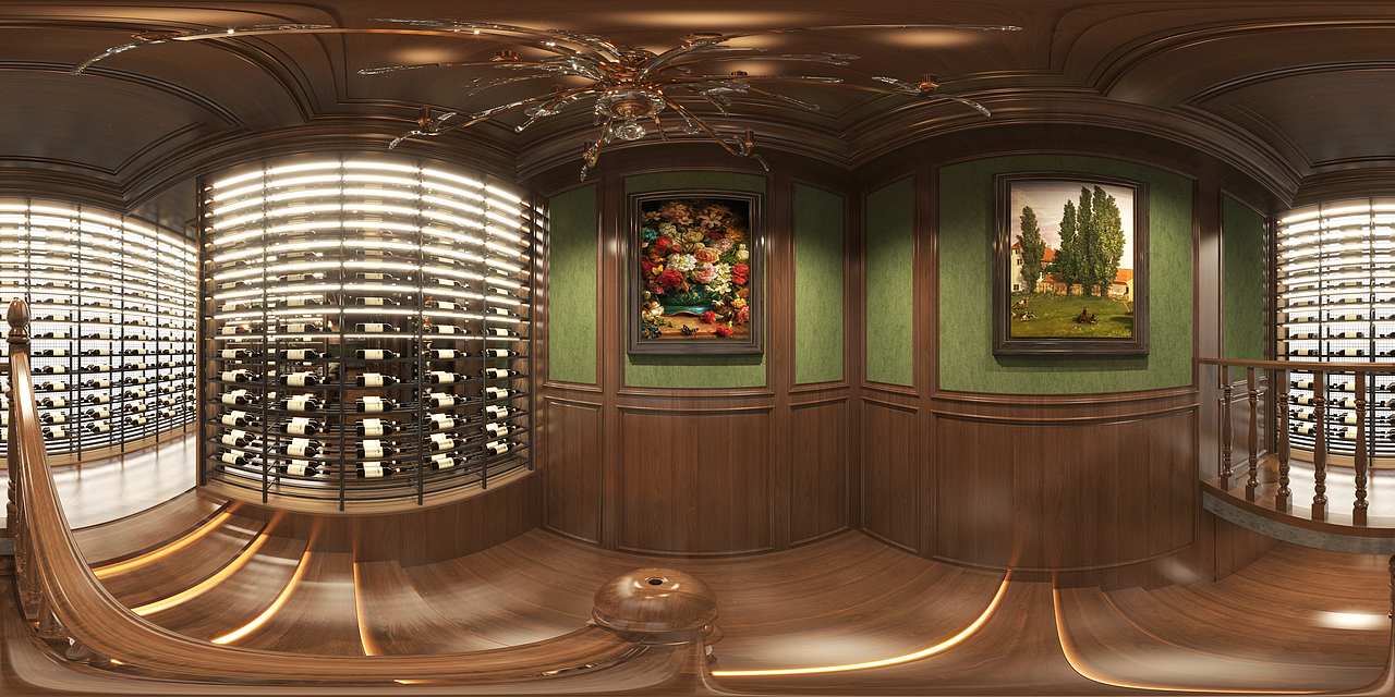 美式烧烤店工装效果图