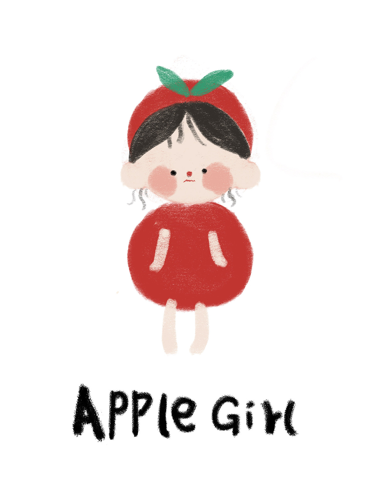 原创图案|水果女孩插画